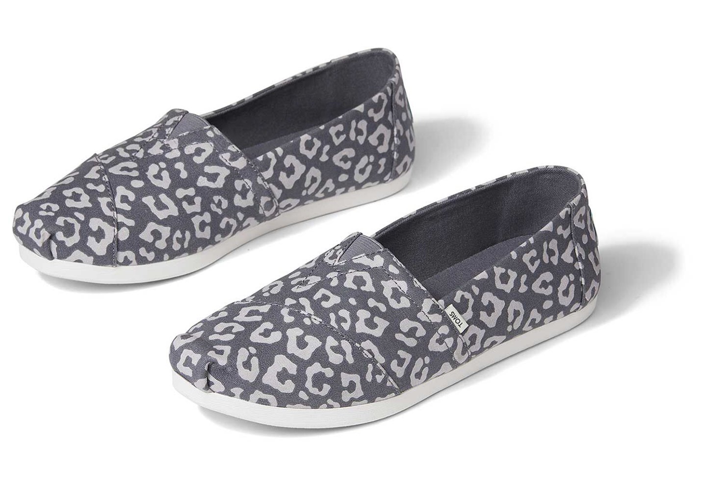 Toms Alpargata Painted Leopard Espadrille Grey - Womens - 72408-KJOI